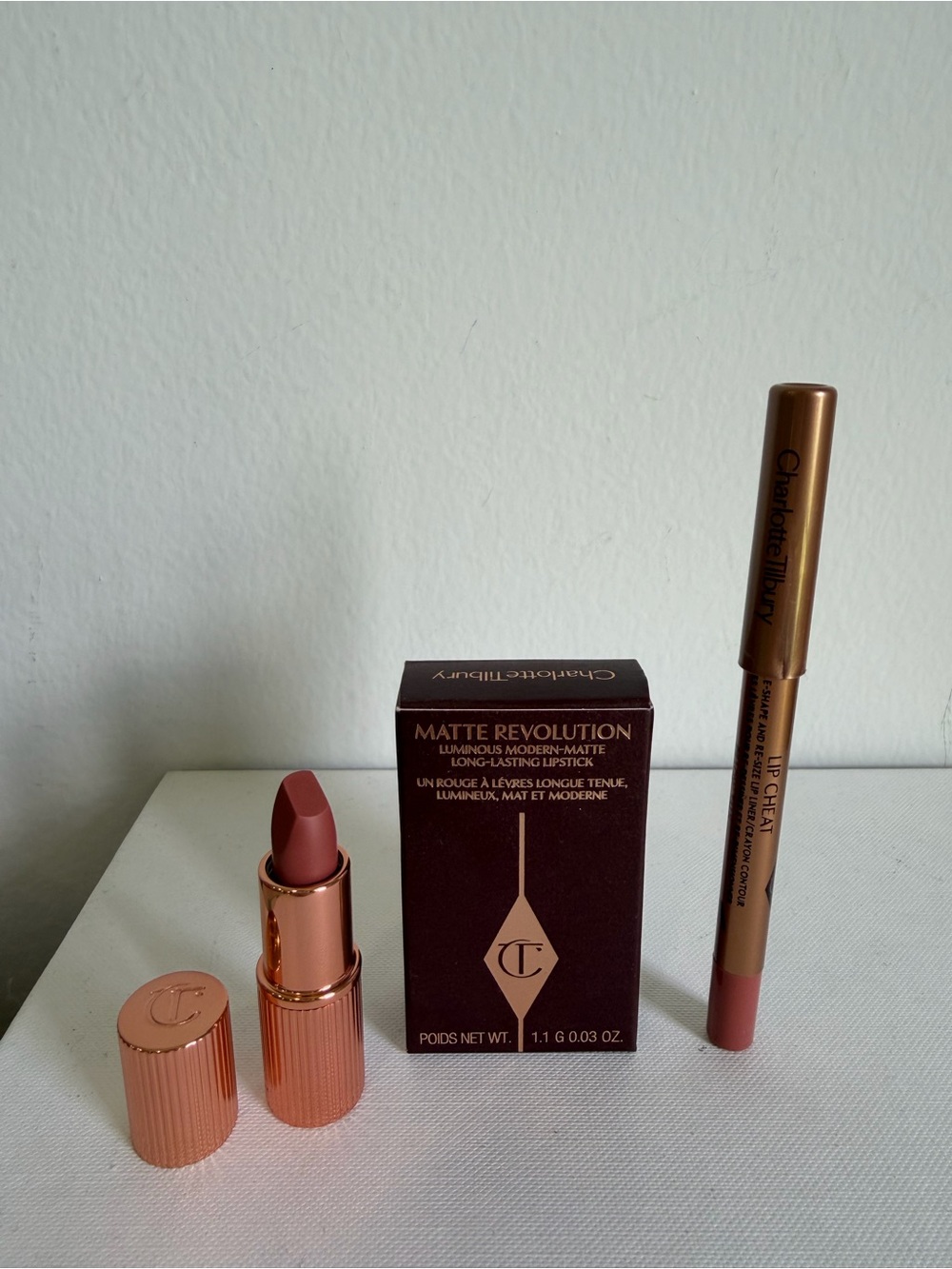 Charlotte Tilbury Pillow Talk Lipstick and Lip Liner